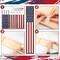 Patriotic 4th of July Porch Sign Outdoor Memorial Day Front Door Decorations Rustic Red White Blue Vertical Wooden Star Sign Independence Day USA Decor for Front Porch Wall Outside